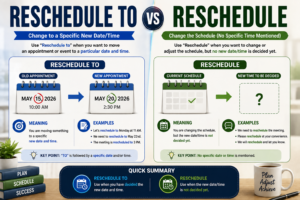Reschedule To vs Reschedule