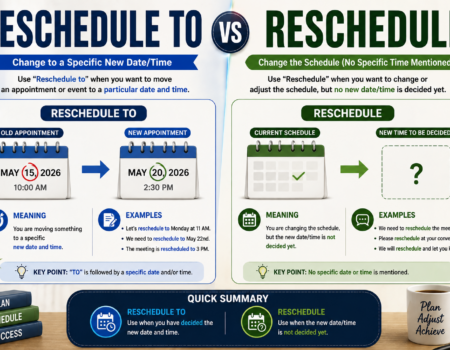 Reschedule To vs Reschedule